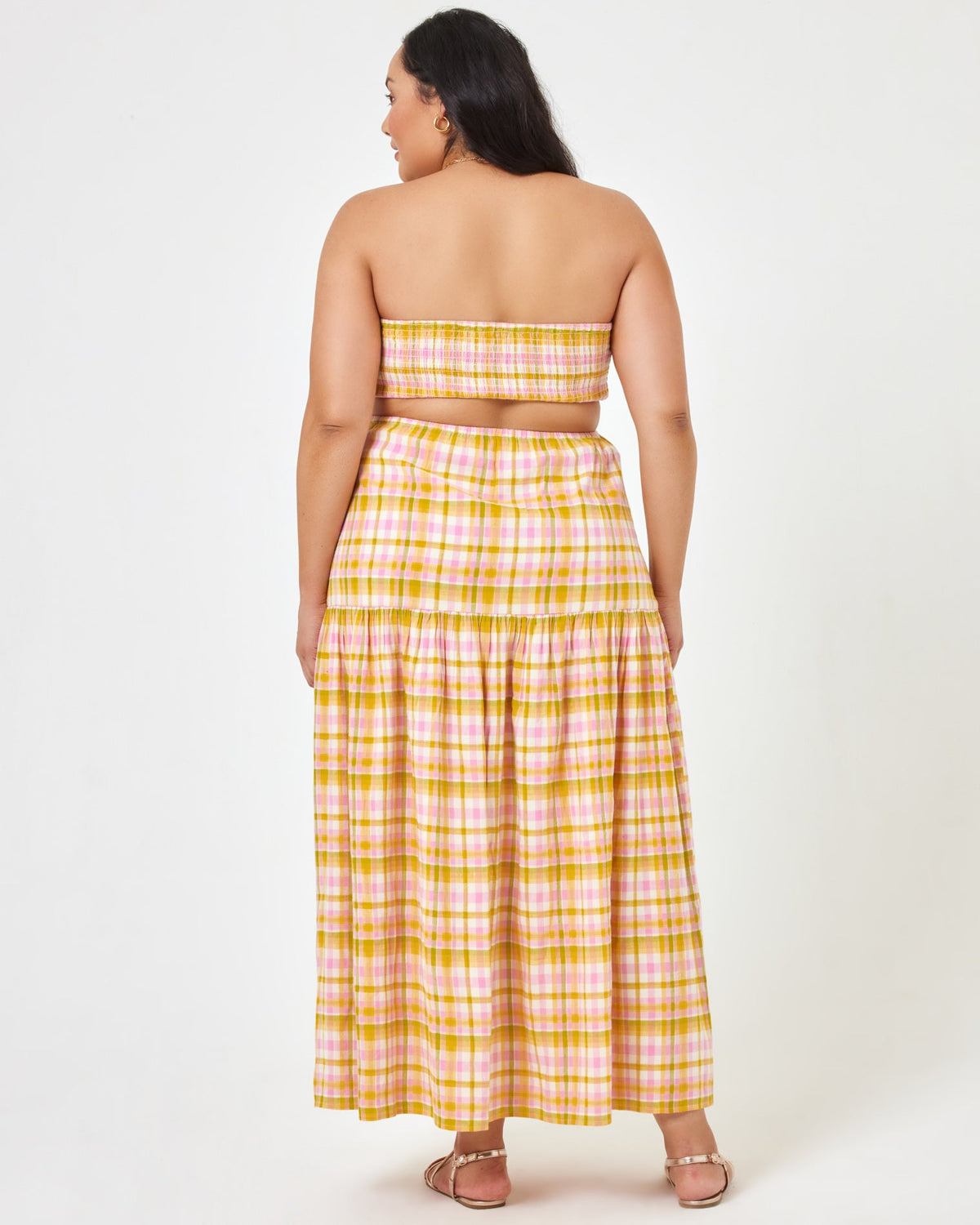 Tina Dress Shes All Plaid | Model: Bianca (size: XL)