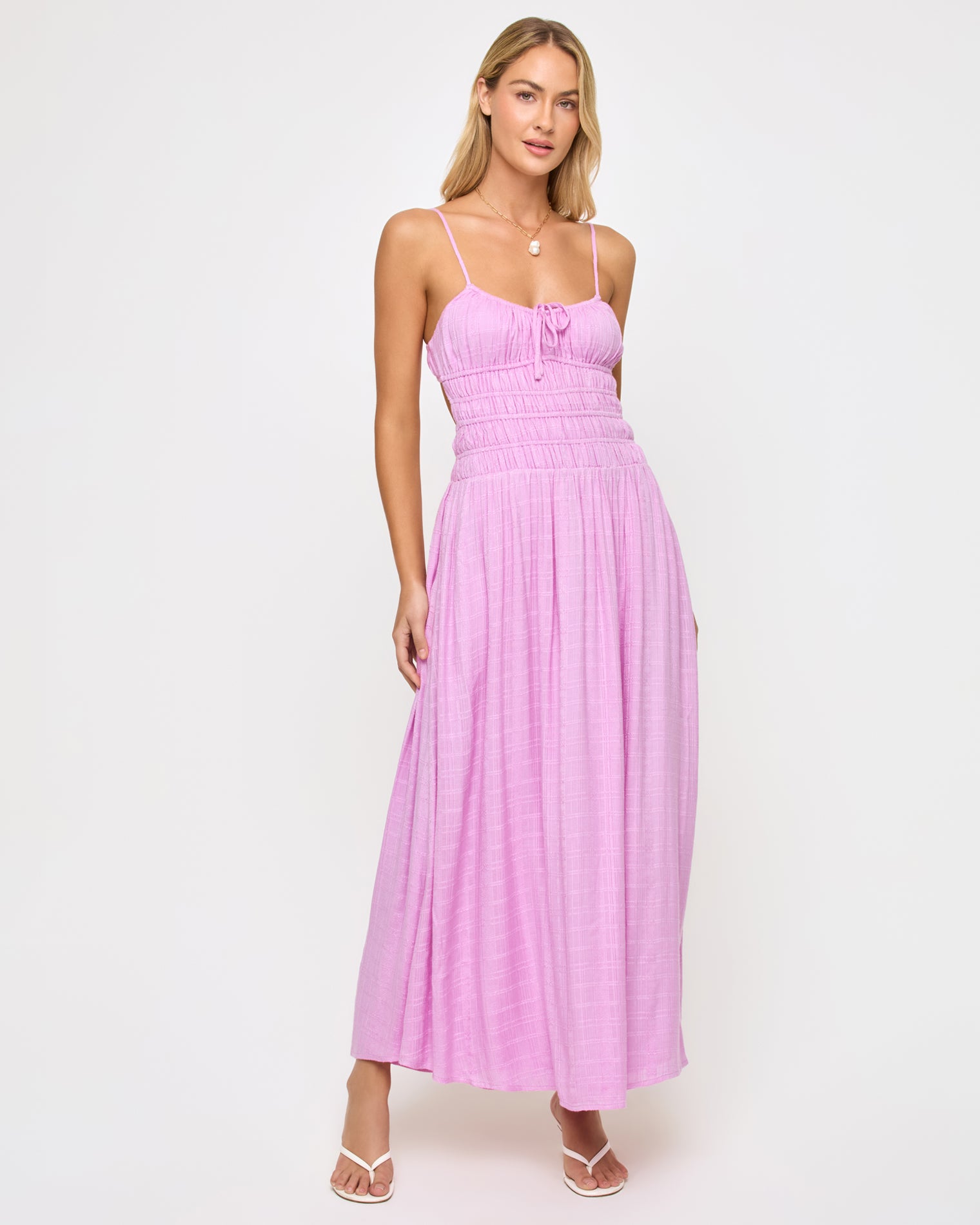 light purple midi dress LSPACE Tala Dress