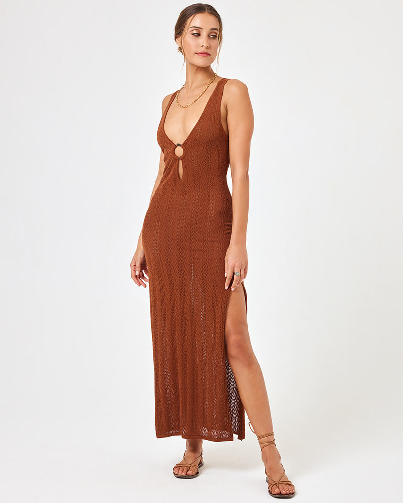 Tricia Dress Coffee | Model: Anna (size: S)