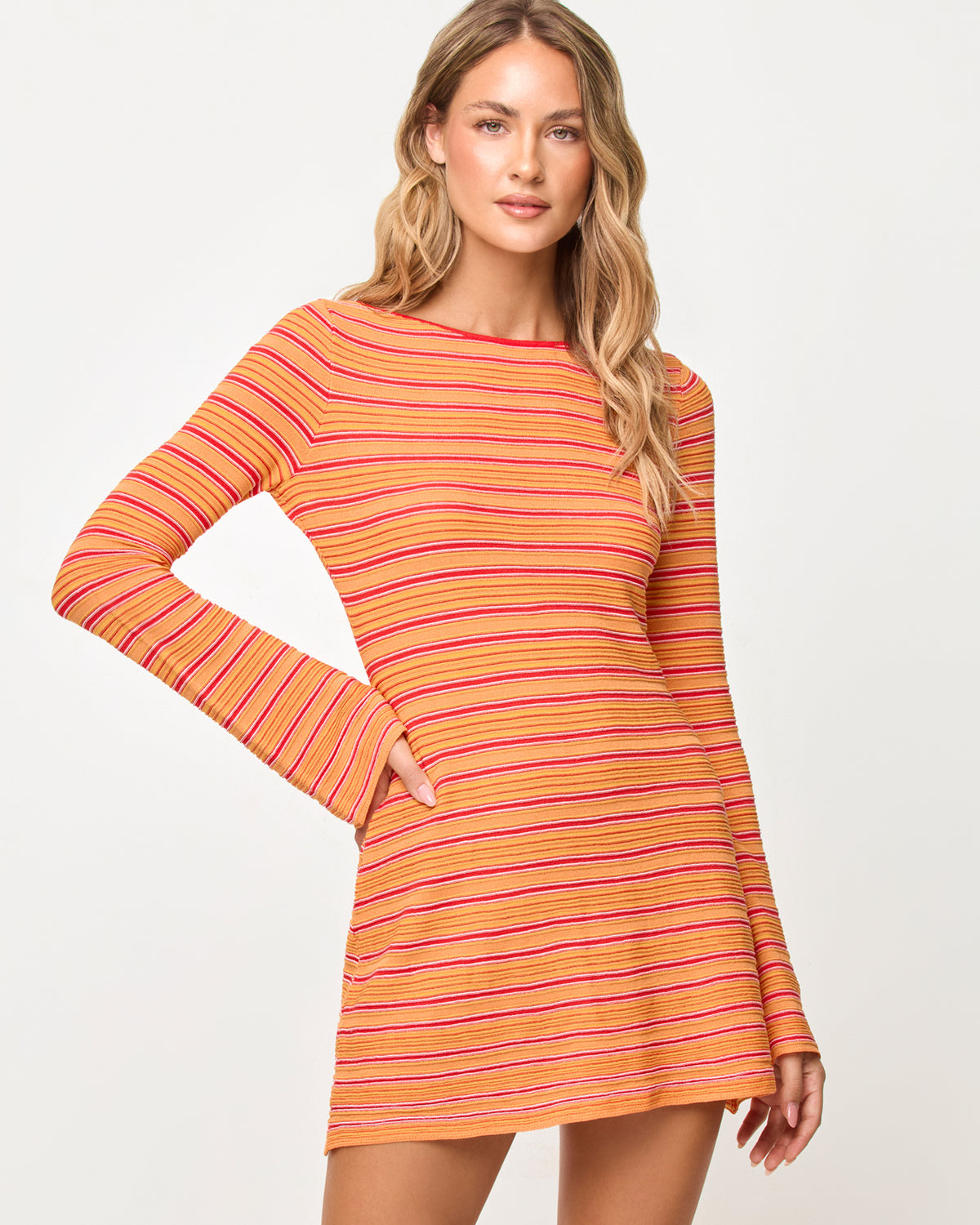 x The Salty Blonde Tita Dress - Chili Pepper Stripe x The Salty Blonde Tita Dress - Chili Pepper Stripe