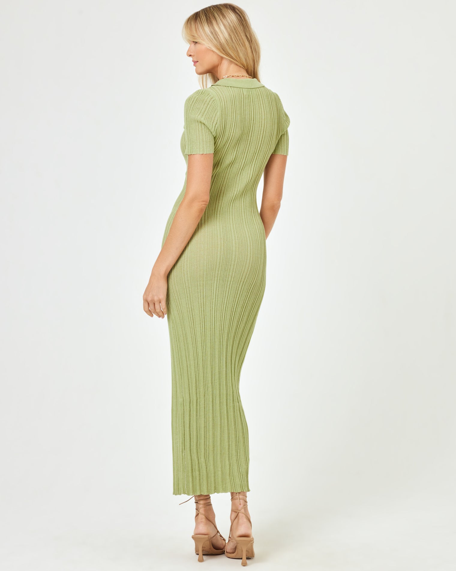 Undertow Dress - Light Olive Light Olive | Model: Lura (size: S)