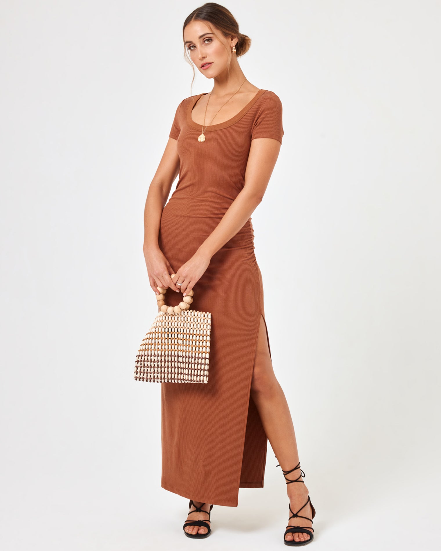 ワンピース Scala Lace-Trimmed Dress Shop the Escapade Lace Trim Maxi Dress Banana