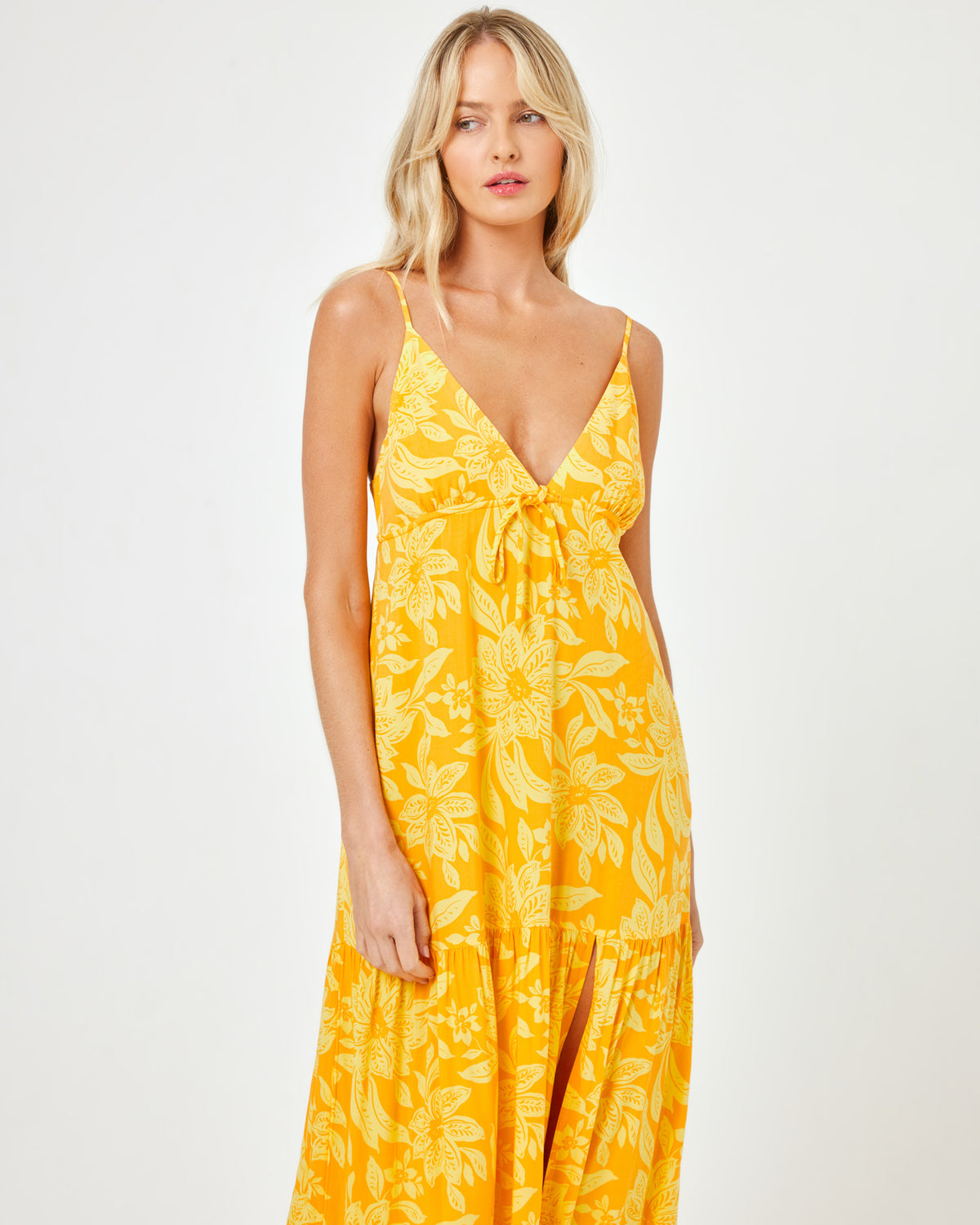 Printed Victoria Dress - Golden Hour Blooms Golden Hour Blooms | Model: Lura (size: S)
