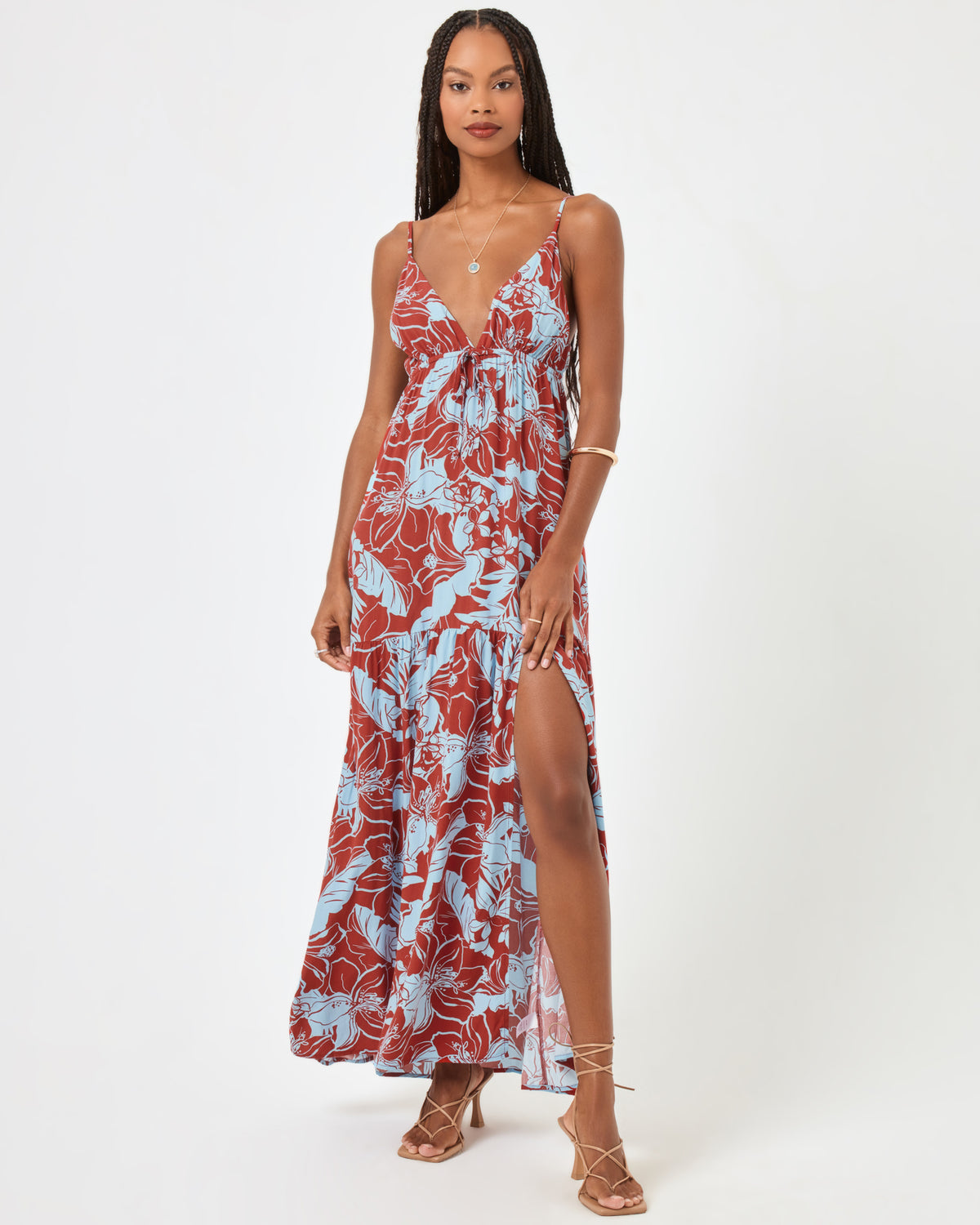 Printed Victoria Dress - Going Tropical Going Tropical | Model: Taelor (size: S) | Hover