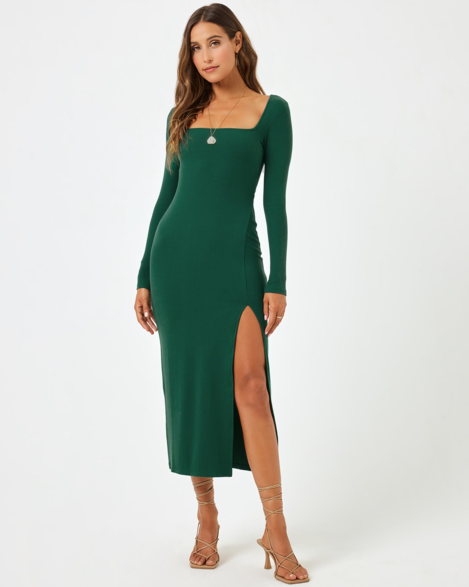 Windsor Dress - Emerald Emerald | Model: Anna (size: S) | Hover