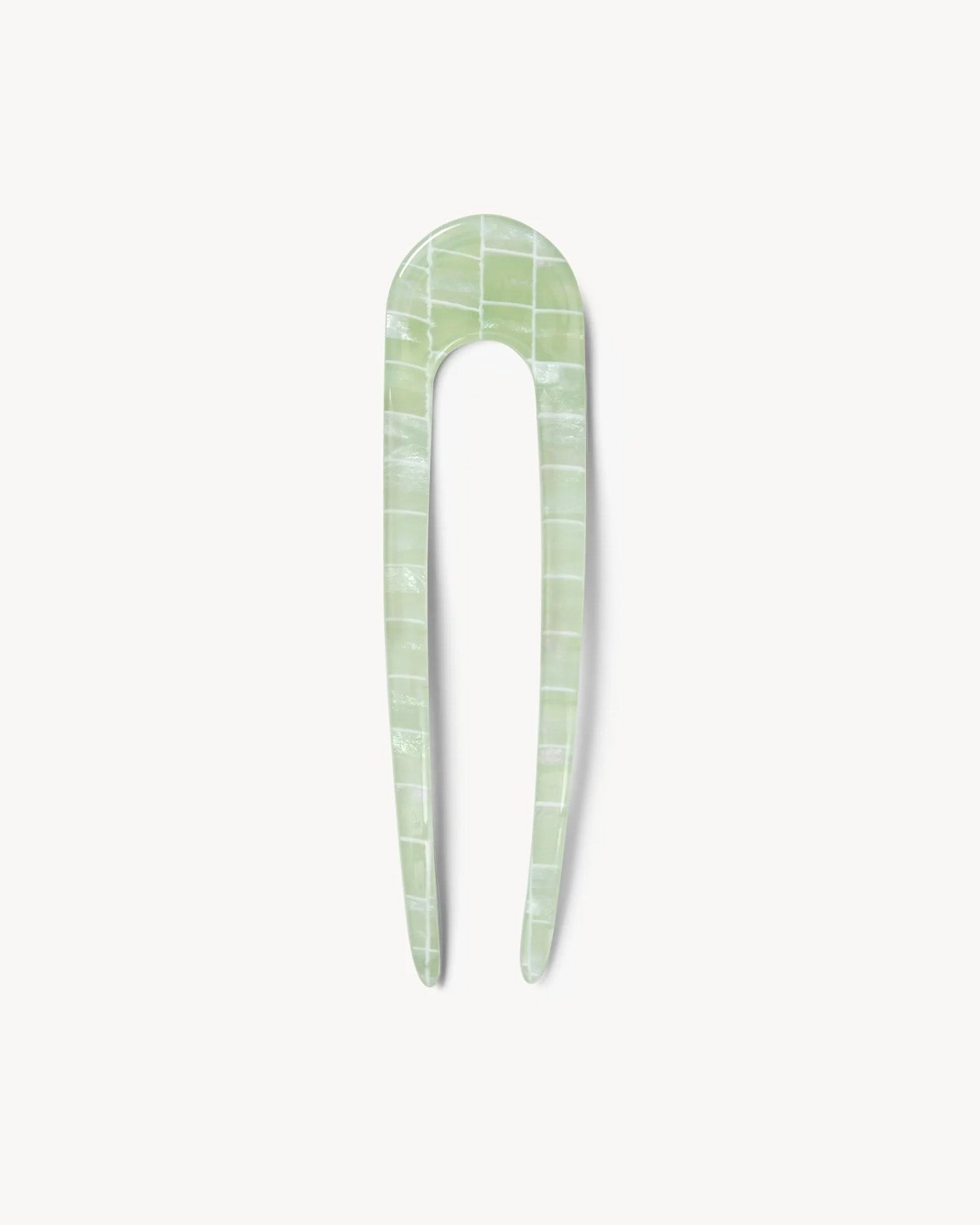 Machete French Hair Pin - Mint Off-model view of the mint Machete French Hair Pin.