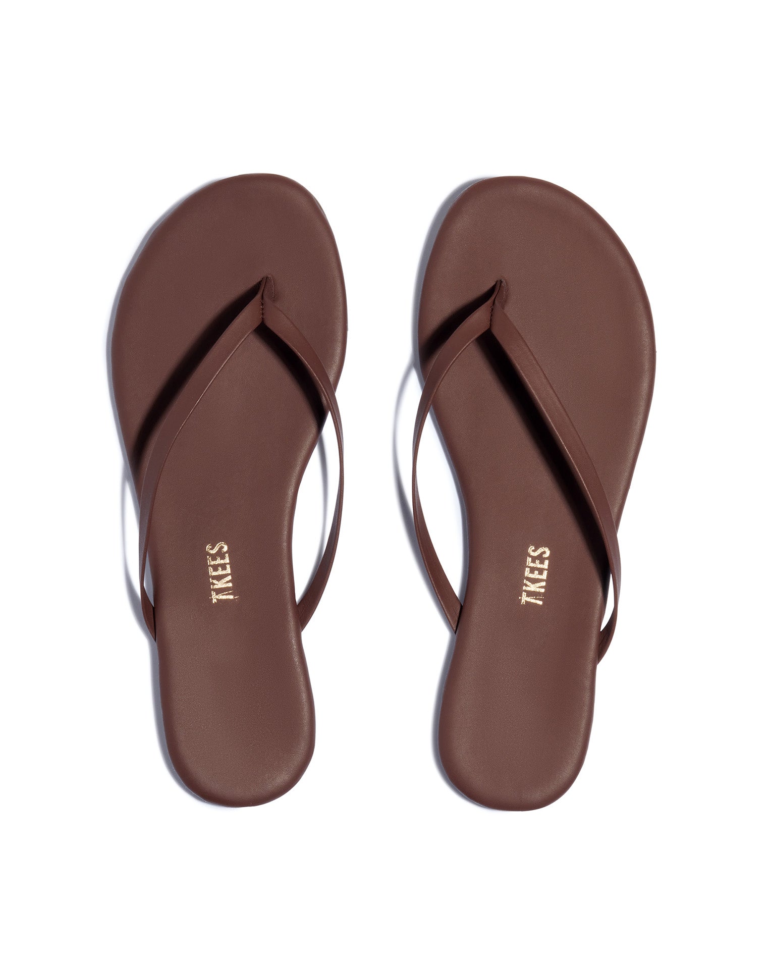 TKEES Foundations Matte Sandals - Cappuccino Top view of the TKEES Foundations Matte Sandals in cappuccino.