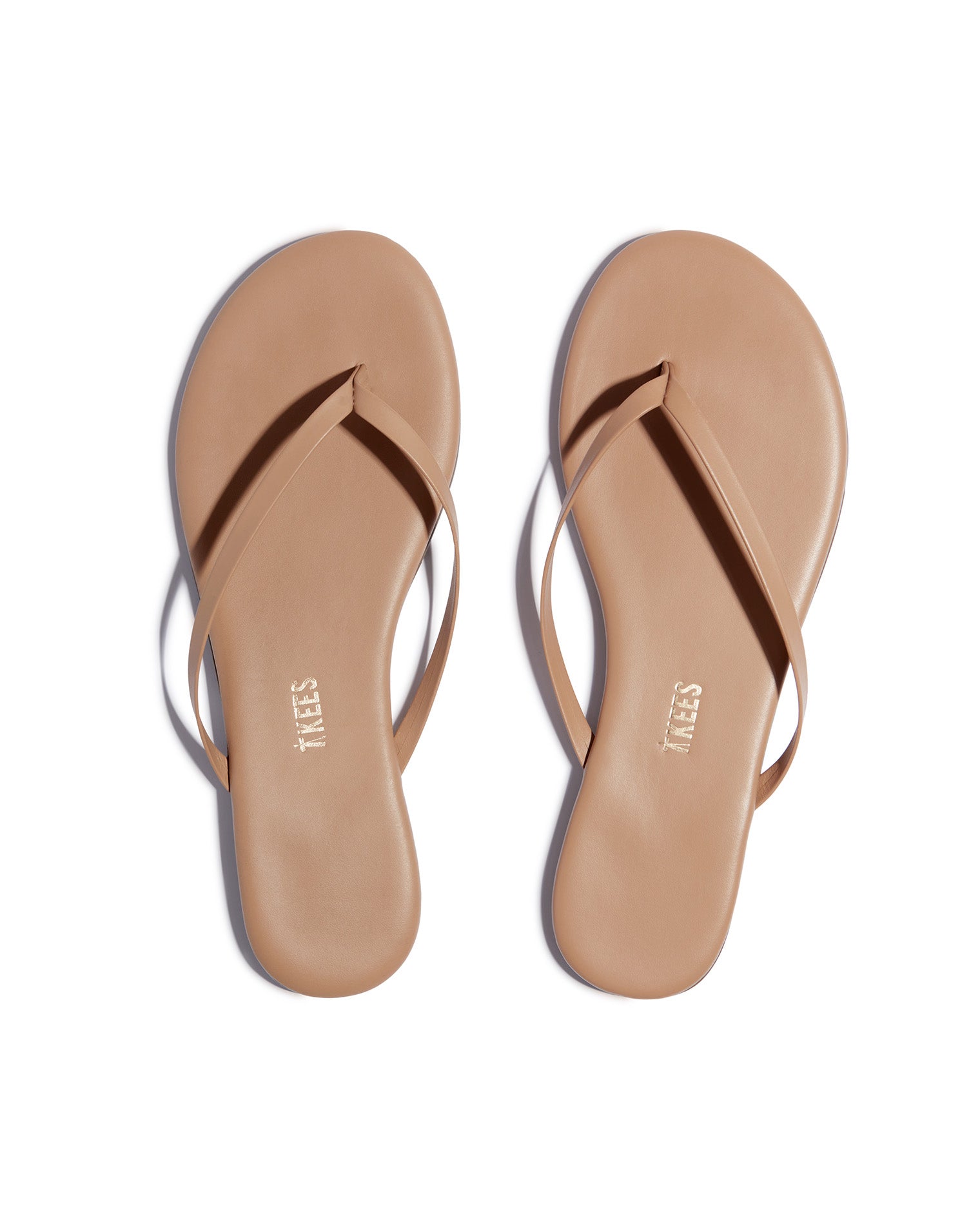 TKEES Foundations Matte Sandals - Cocobutter Top view of the TKEES Foundations Matte Sandals in cocobutter.