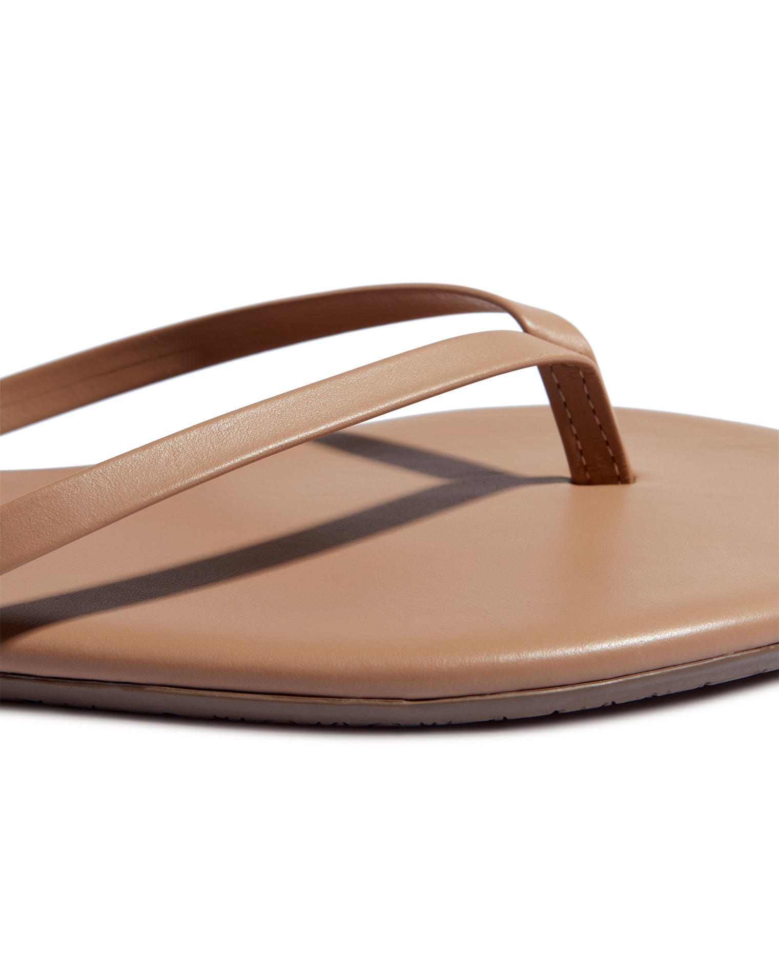 TKEES Foundations Matte Sandals - Cocobutter Close-up of the TKEES Foundations Matte Sandals in cocobutter showing the strap and footbed detail.