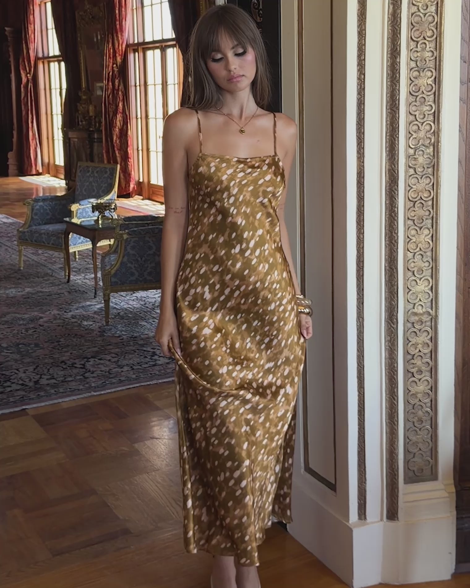 Gabby Maxi - Fawny Business Video of model wearing the Gabby Maxi in Fawny Business.