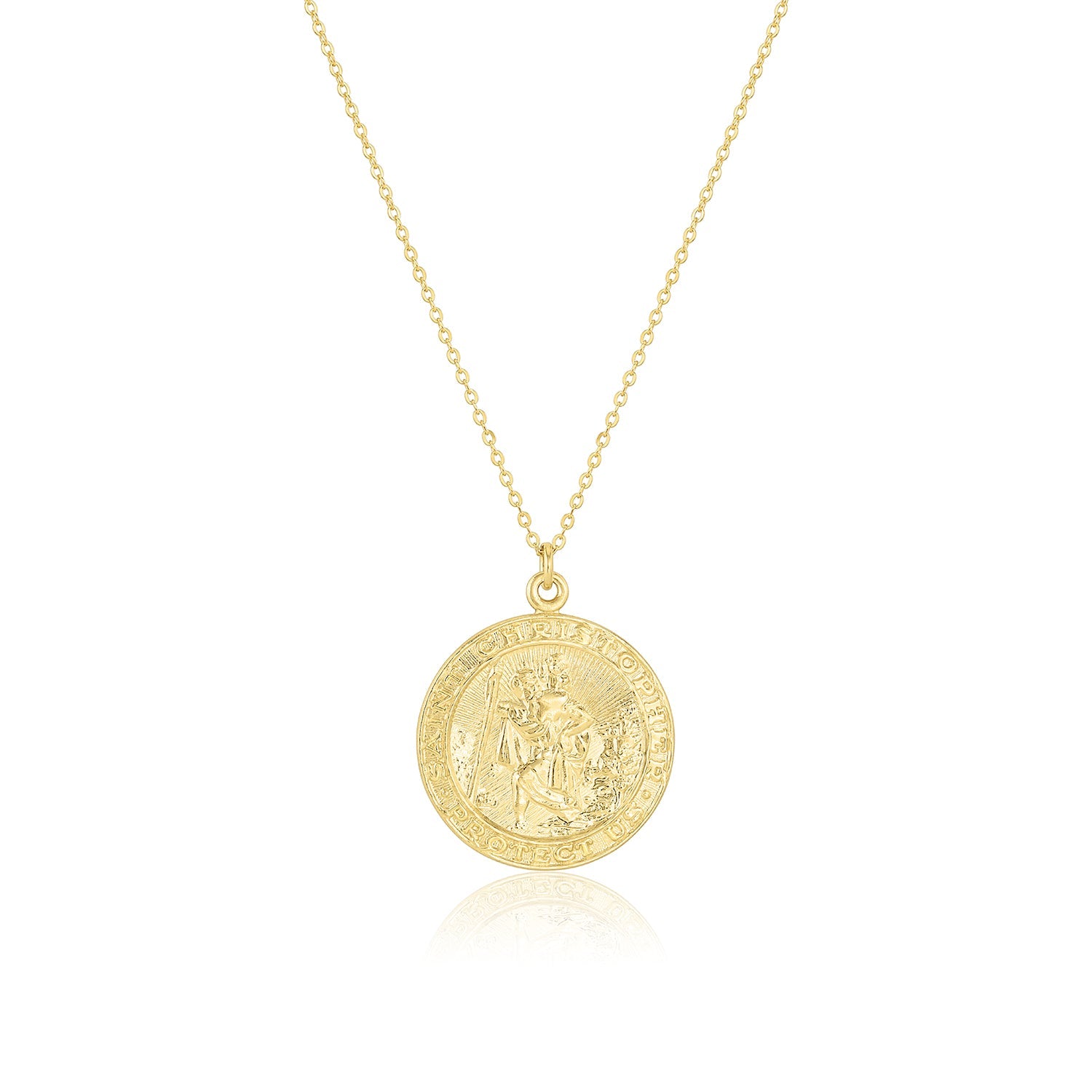 Set & Stones Saint Christopher Necklace 14k Gold Filled