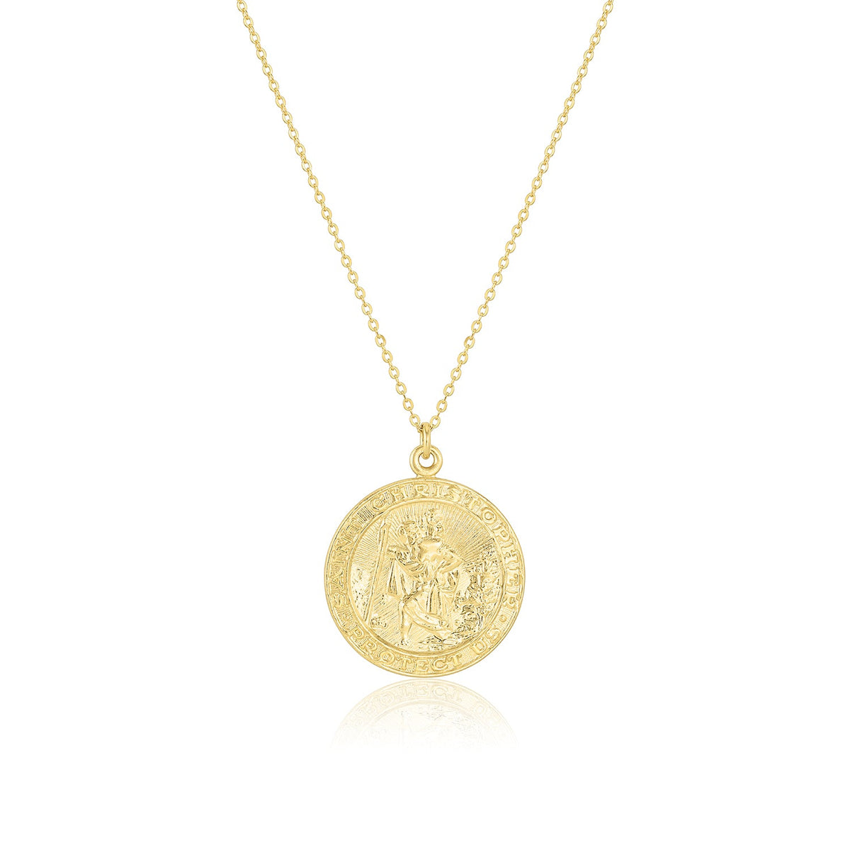 Set & Stones Saint Christopher Necklace 14k Gold Filled