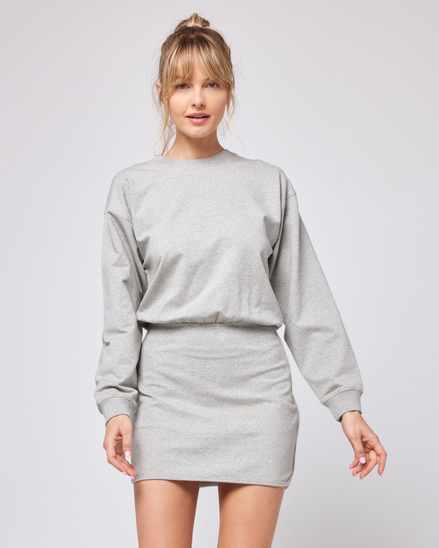 Groove Dress - Heather Grey Heather Grey | Model: Lura (size: S) | Hover