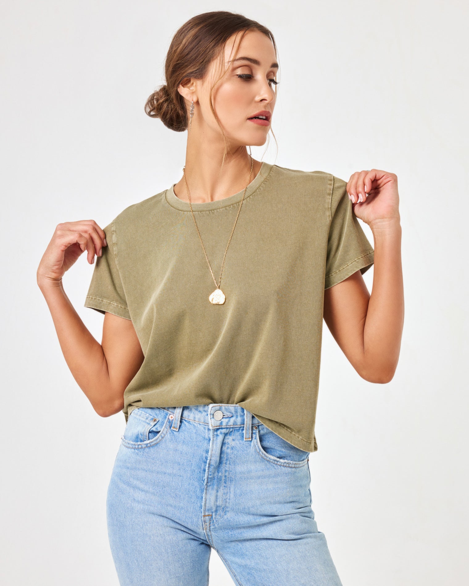 All Day Top - Olive Branch Olive Branch | Model: Anna (size: S)