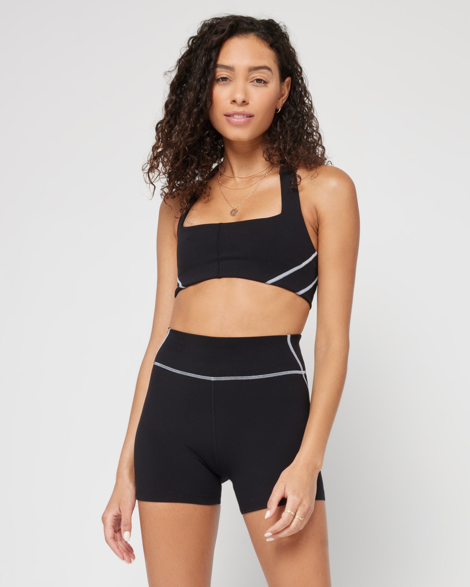 Power Player Sports Bra Black | Model: Blaine (size: S)