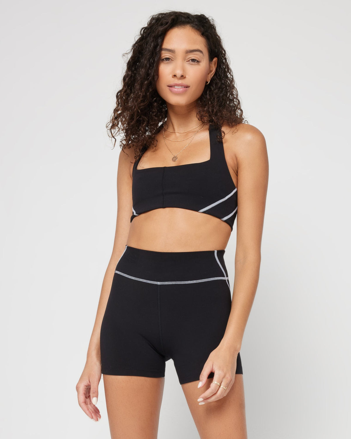 Power Player Sports Bra Black | Model: Blaine (size: S)
