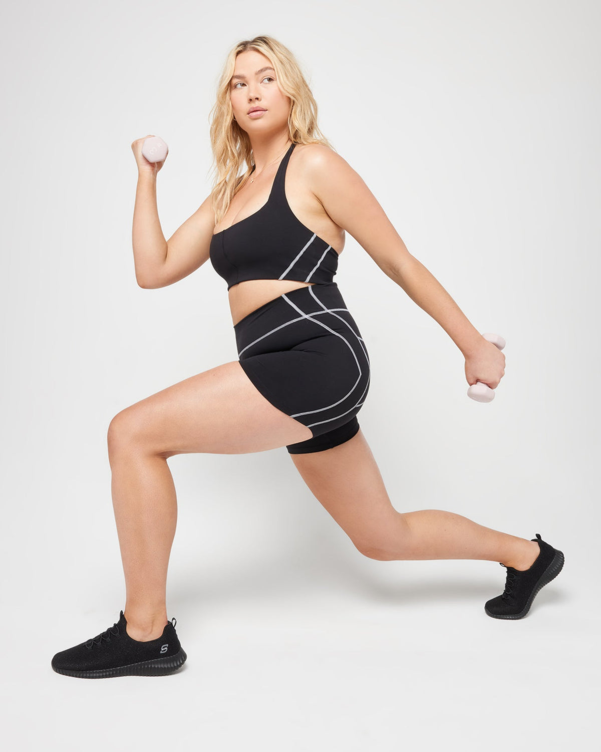 Power Player Sports Bra Black | Model: Sydney (size: XL)