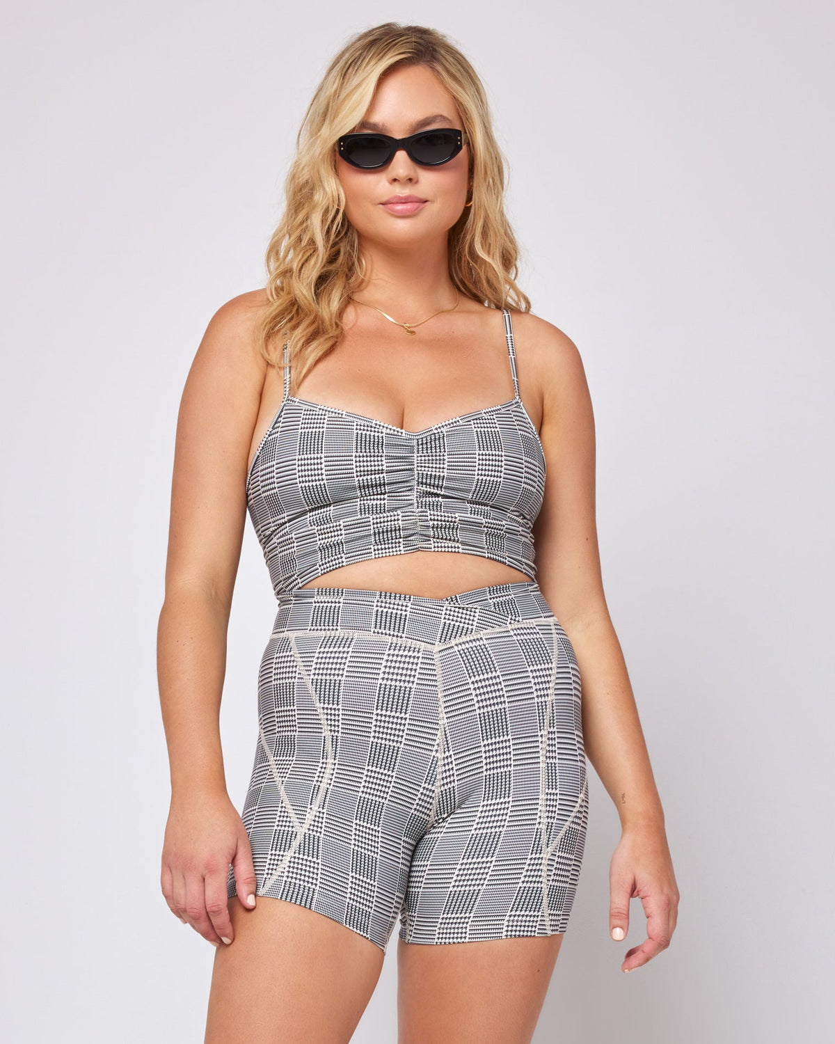 Printed Carter Bike Short Best I Ever Plaid | Model: Sydney (size: XL) | Hover