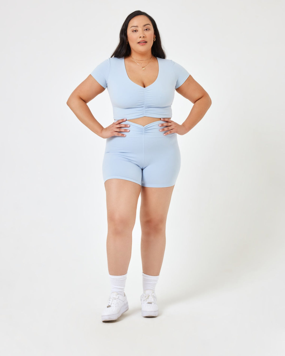 Warren Short - Mist Mist | Model: Bianca (size: XL)