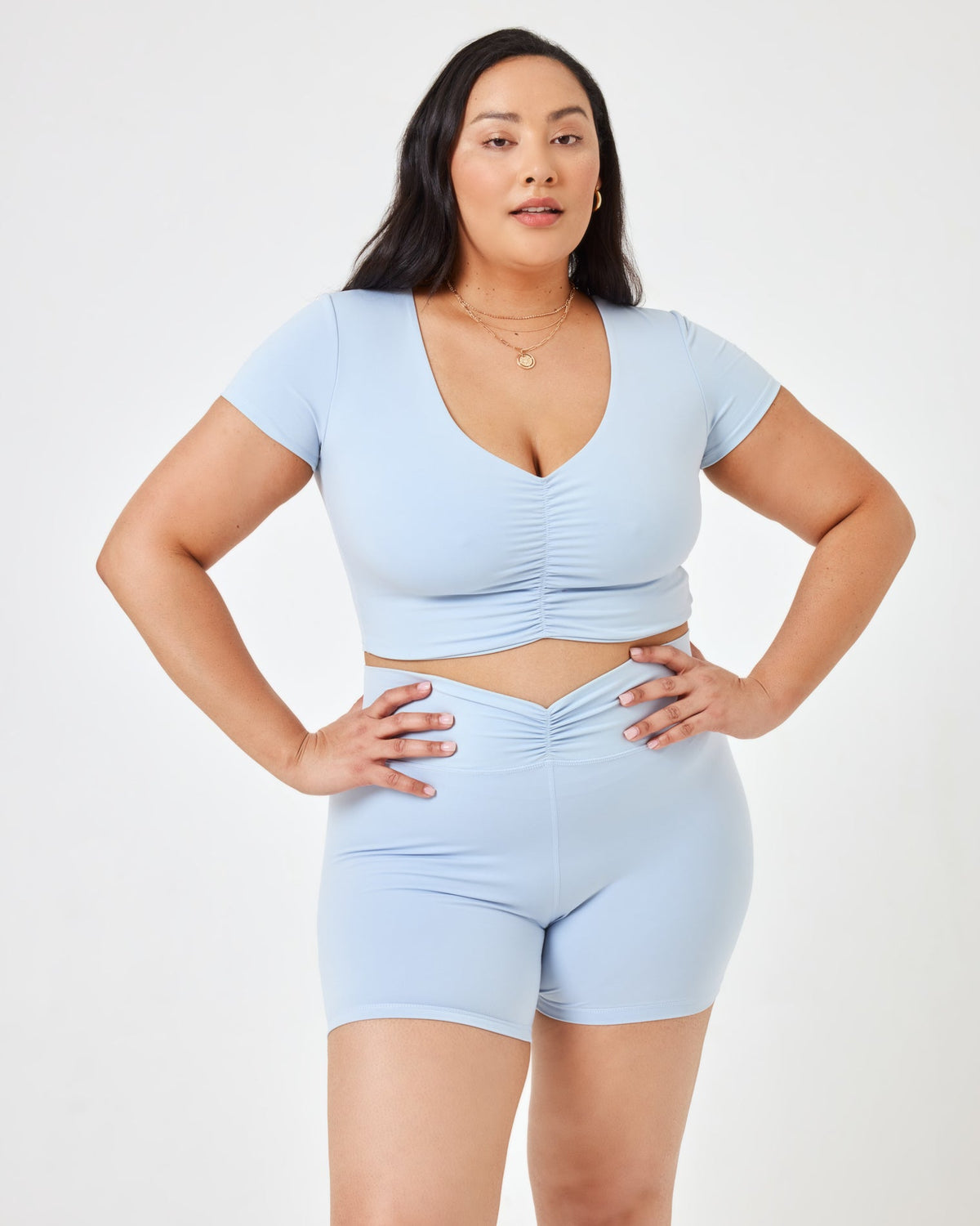 Warren Short - Mist Mist | Model: Bianca (size: XL)