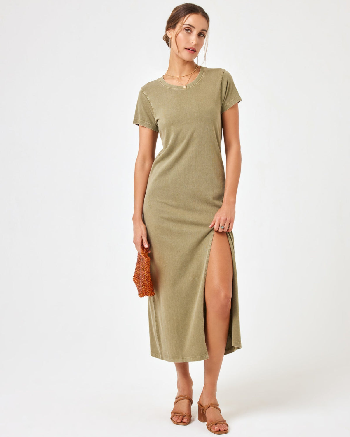 Bonnie Dress Olive Branch | Model: Anna (size: S)
