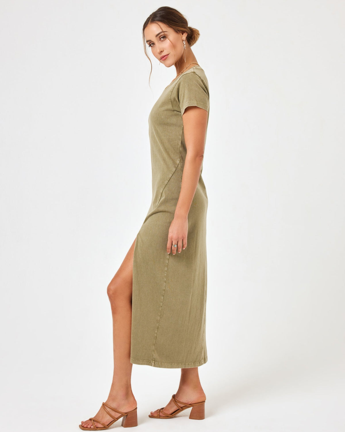 Bonnie Dress Olive Branch | Model: Anna (size: S)