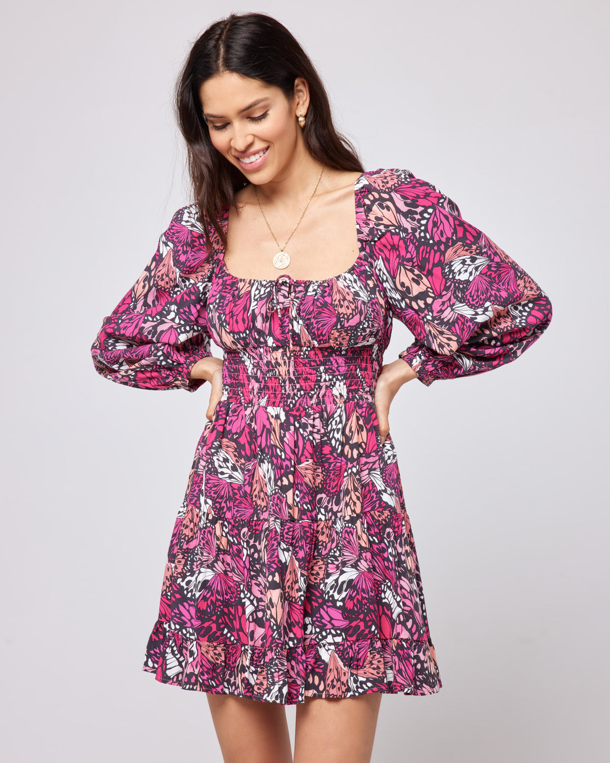 Printed Cassidy Dress Wings N Things | Model: Diana (size: S)