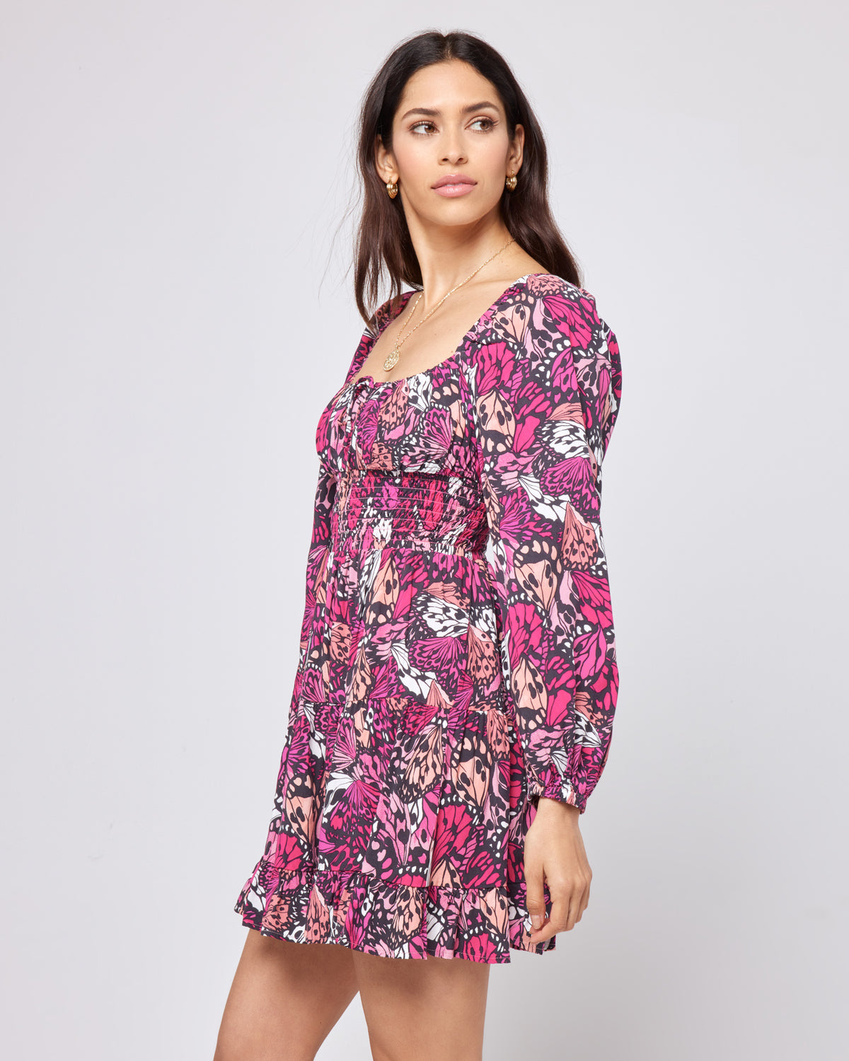 Printed Cassidy Dress Wings N Things | Model: Diana (size: S)