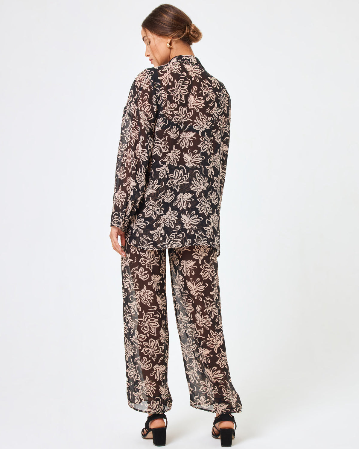 Printed Catalina Pant Mystic Magnolia | Model: Anna (size: S)