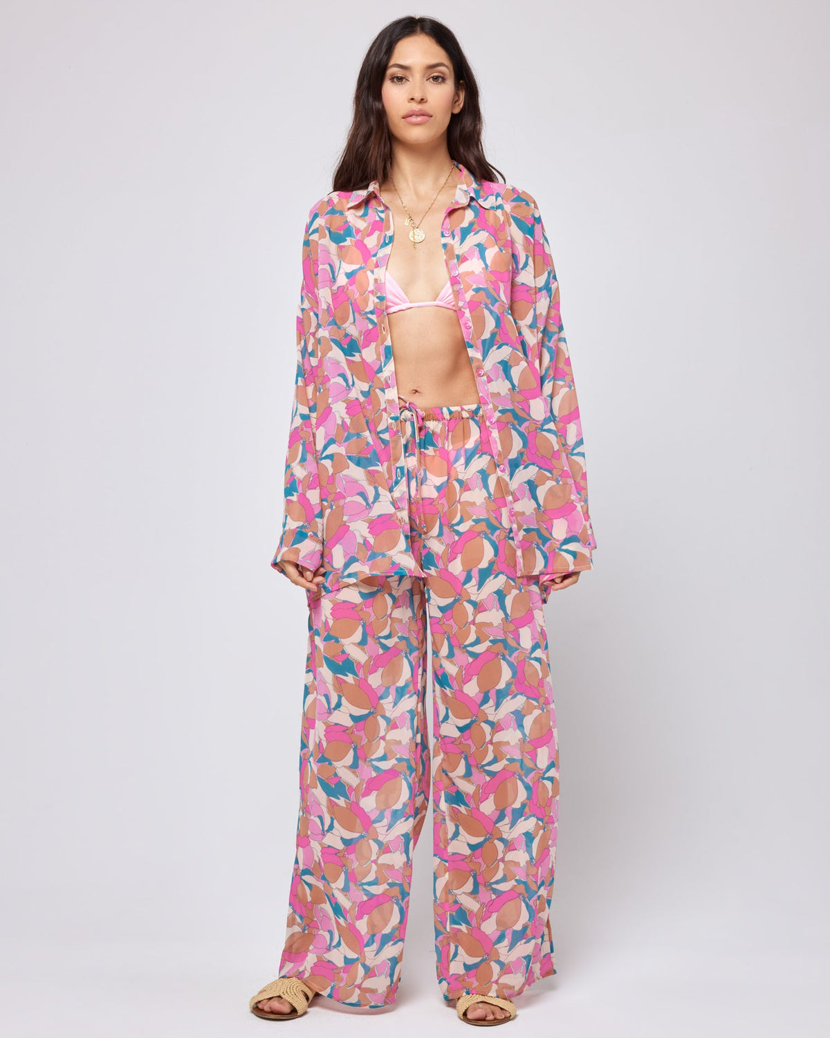 Printed Catalina Top Sundazed Floral | Model: Julianna (size: S)