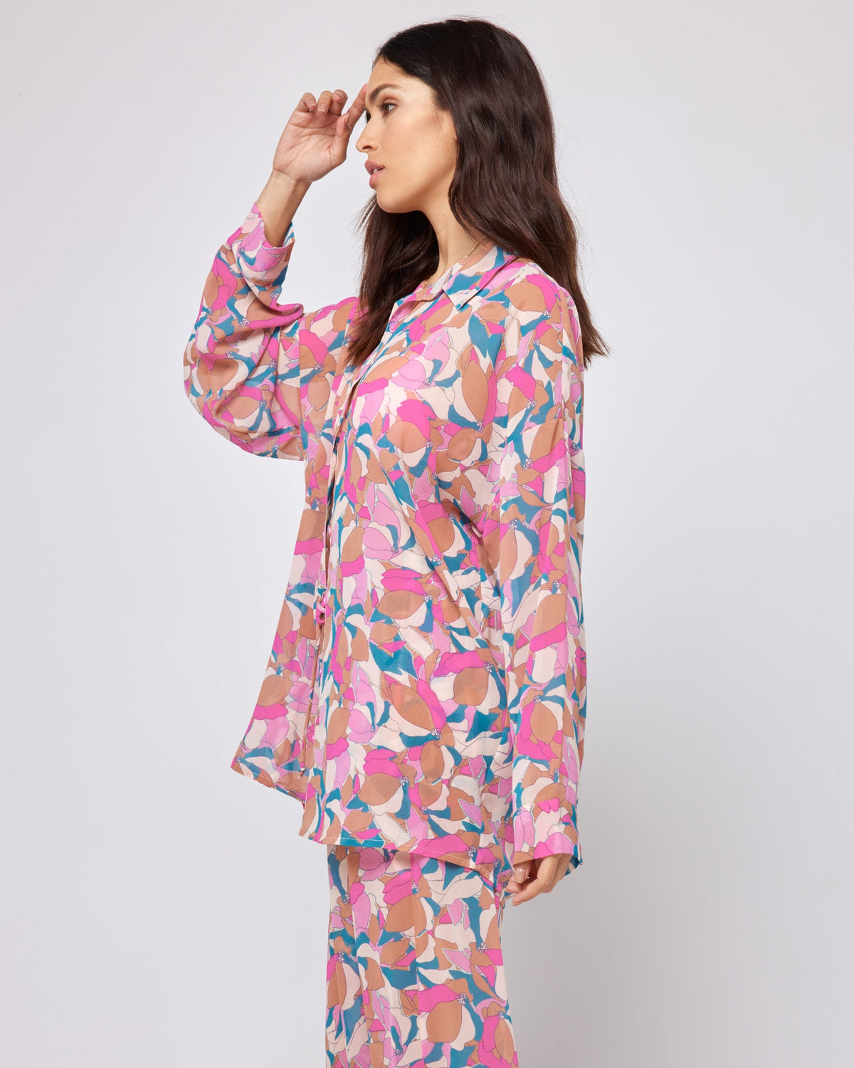 Printed Catalina Top Sundazed Floral | Model: Julianna (size: S) | Hover