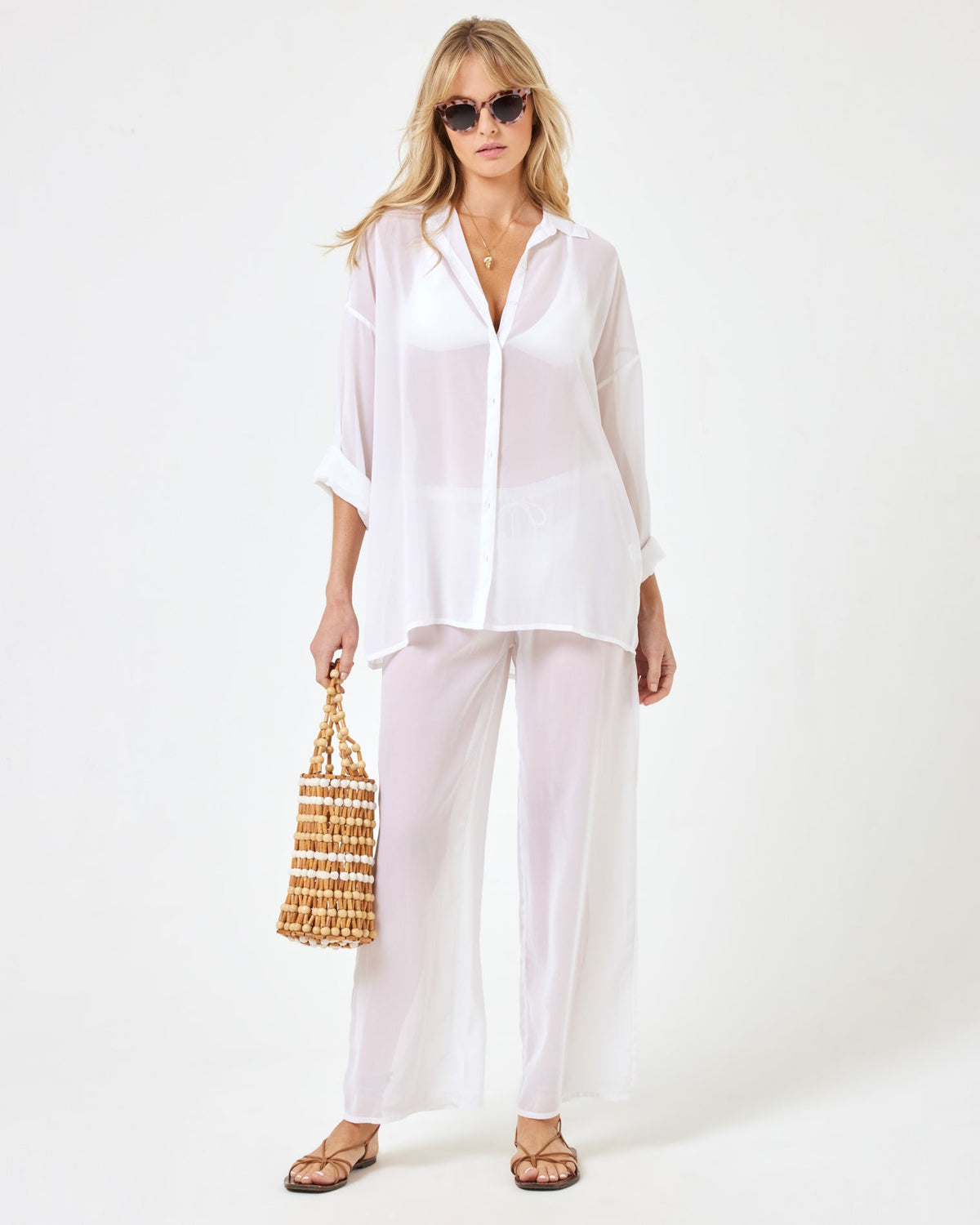 Catalina Top White | Model: Lura (size: S)