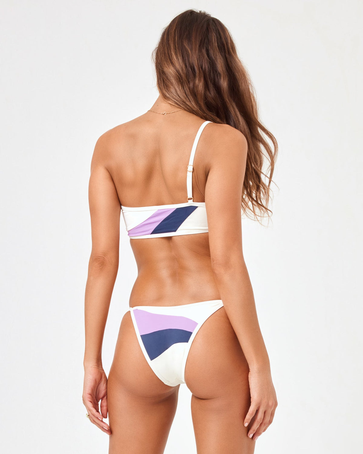 Daybreak Bikini Bottom - Lily-Slate-Cream Lily-Slate-Cream | Model: Anna (size: S)