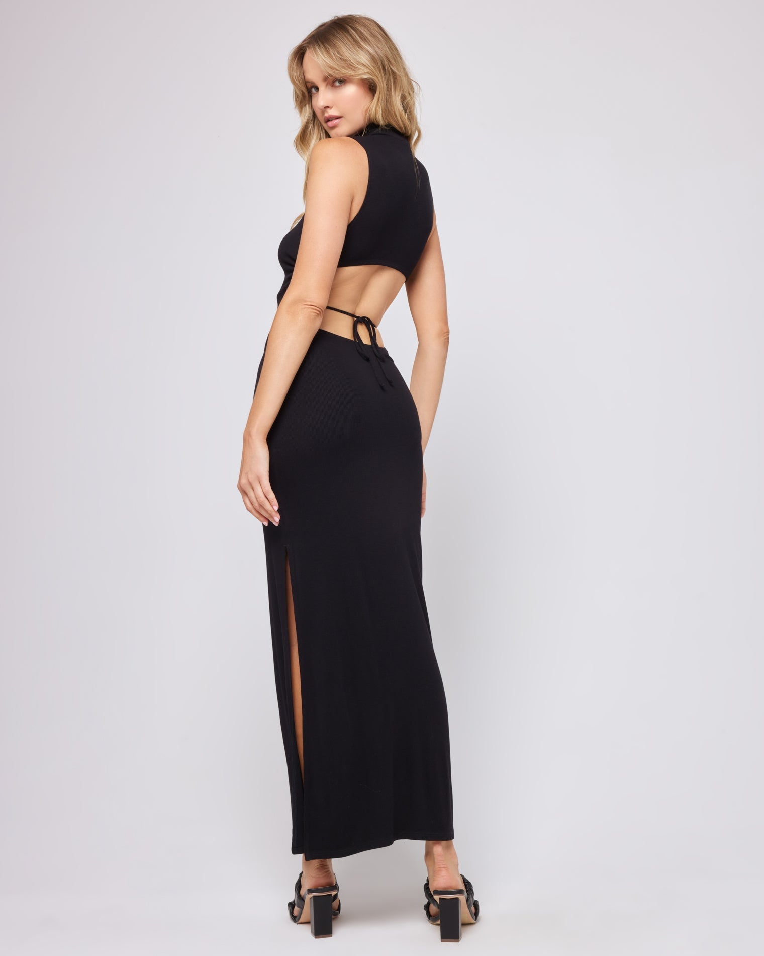 Chandler Dress - Black Black | Model: Lura (size: S) | Hover