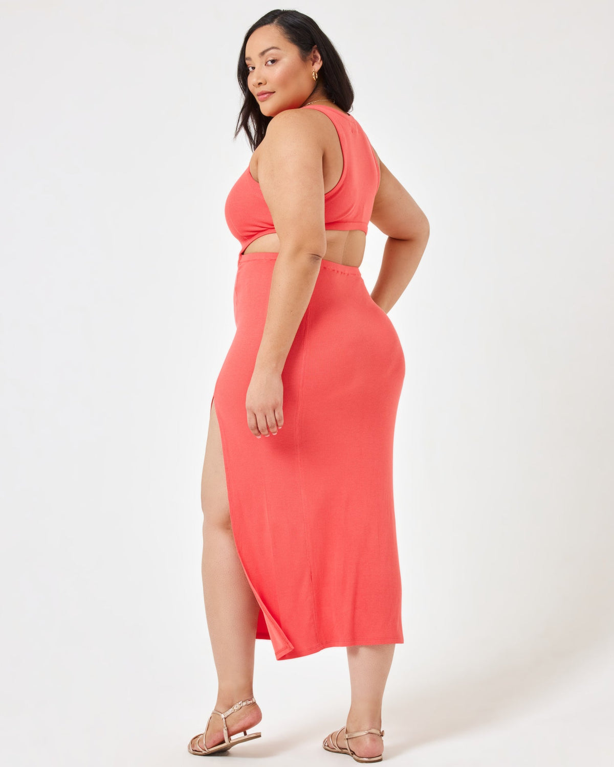Charli Dress - Cayenne Cayenne | Model: Bianca (size: XL) | Hover