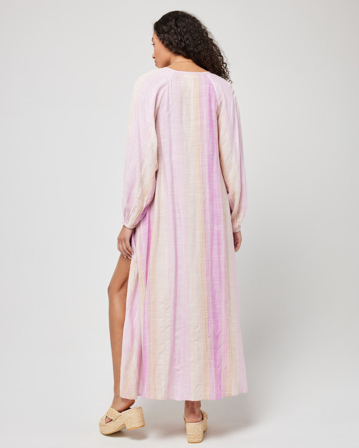 Cassia Dress Ravello Stripe Dusk | Model: Blaine (size: S)