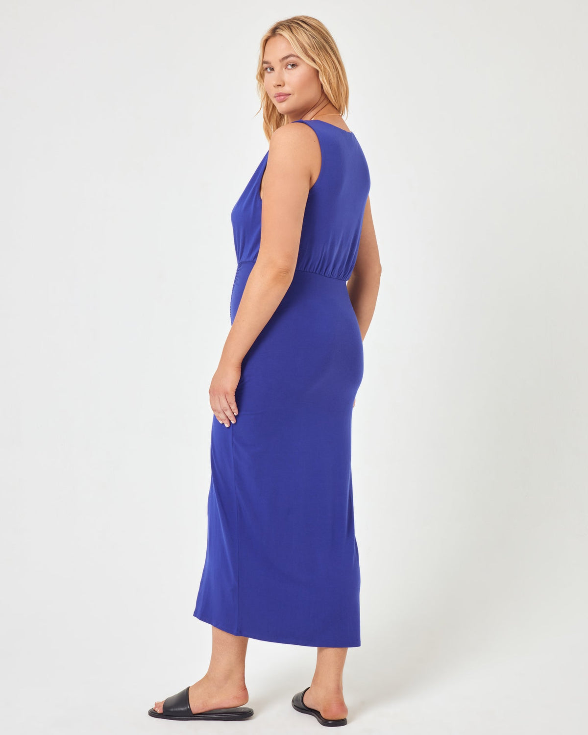 Darcy Dress - Cobalt Royal | Model: Sydney (size: XL)