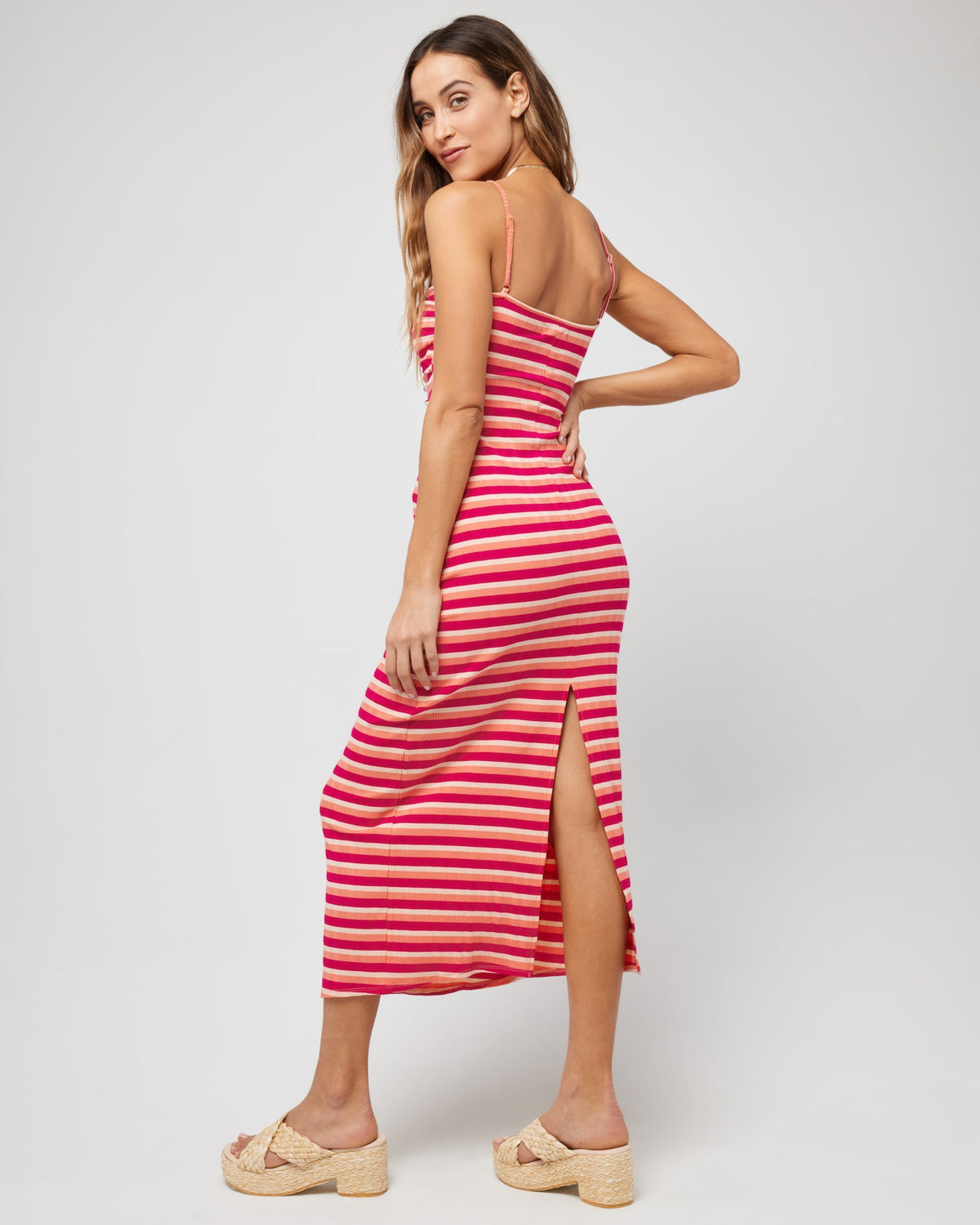 Striped Ellery Dress Fresh Squeezed Stripe | Model: Anna (size: S)