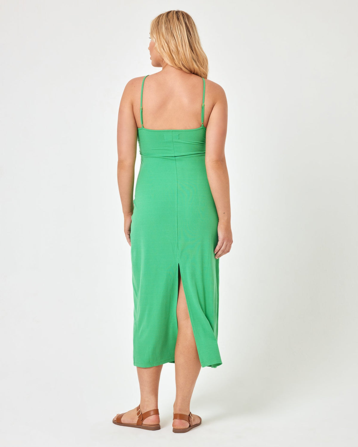 Ribbed Ellery Dress Monstera | Model: Sydney (size: XL)