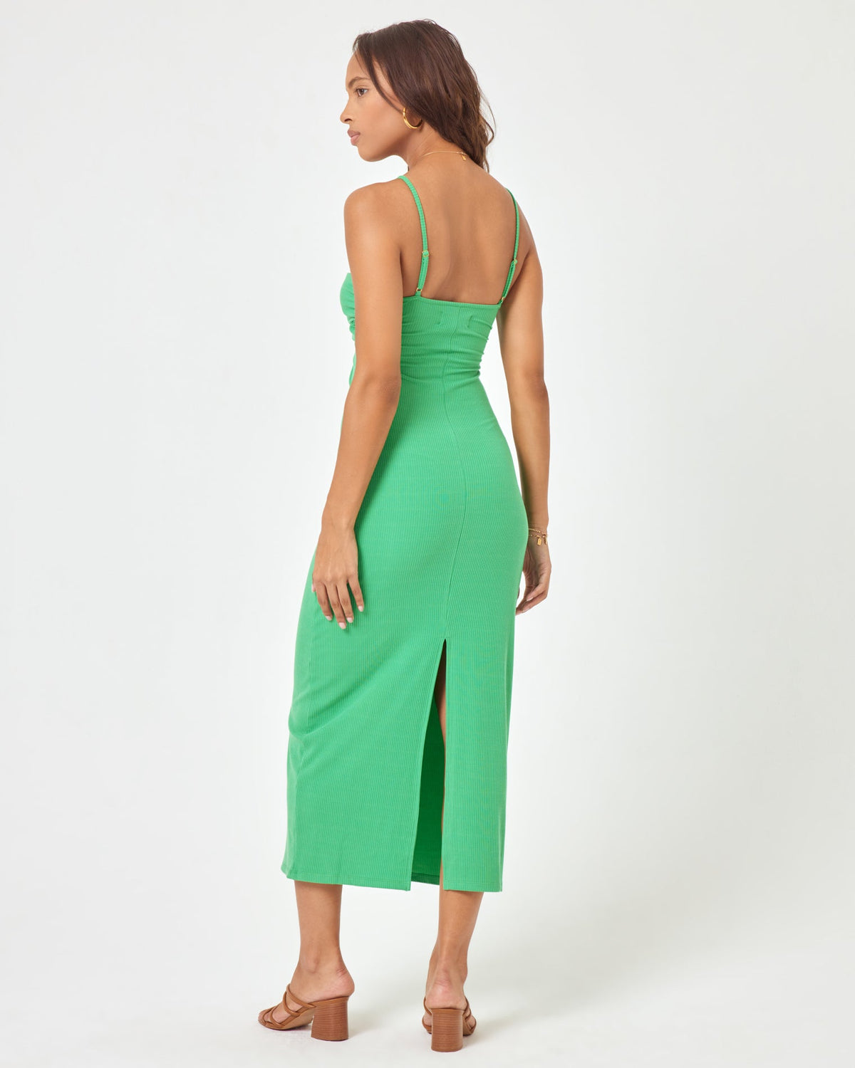 Ribbed Ellery Dress Monstera | Model: Natalie (size: S)