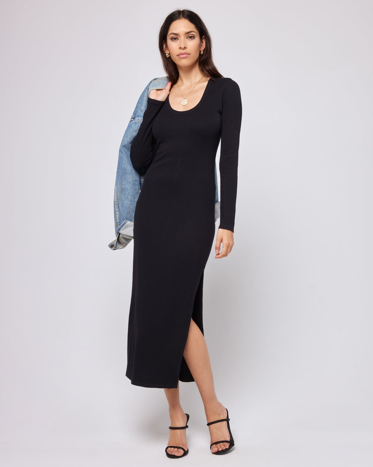 Eloise Dress - Black Black | Model: Julianna (size: S)