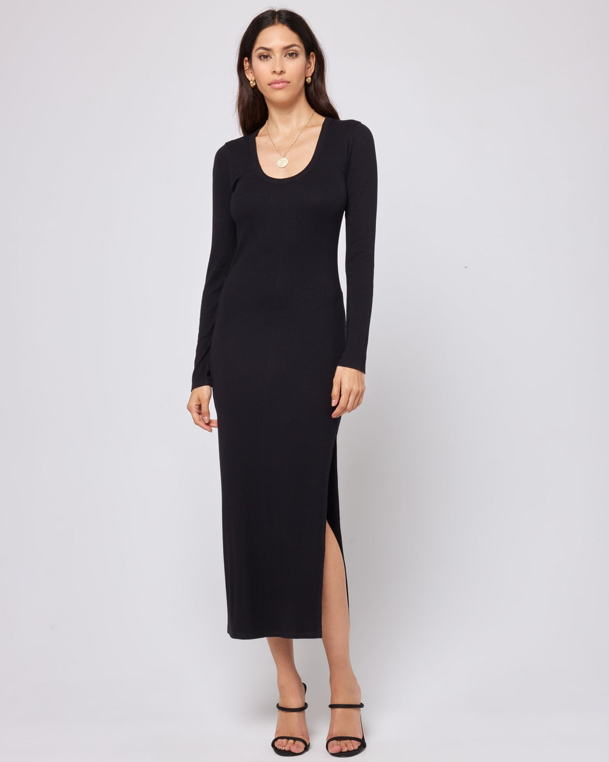 Eloise Dress - Black Black | Model: Julianna (size: S)