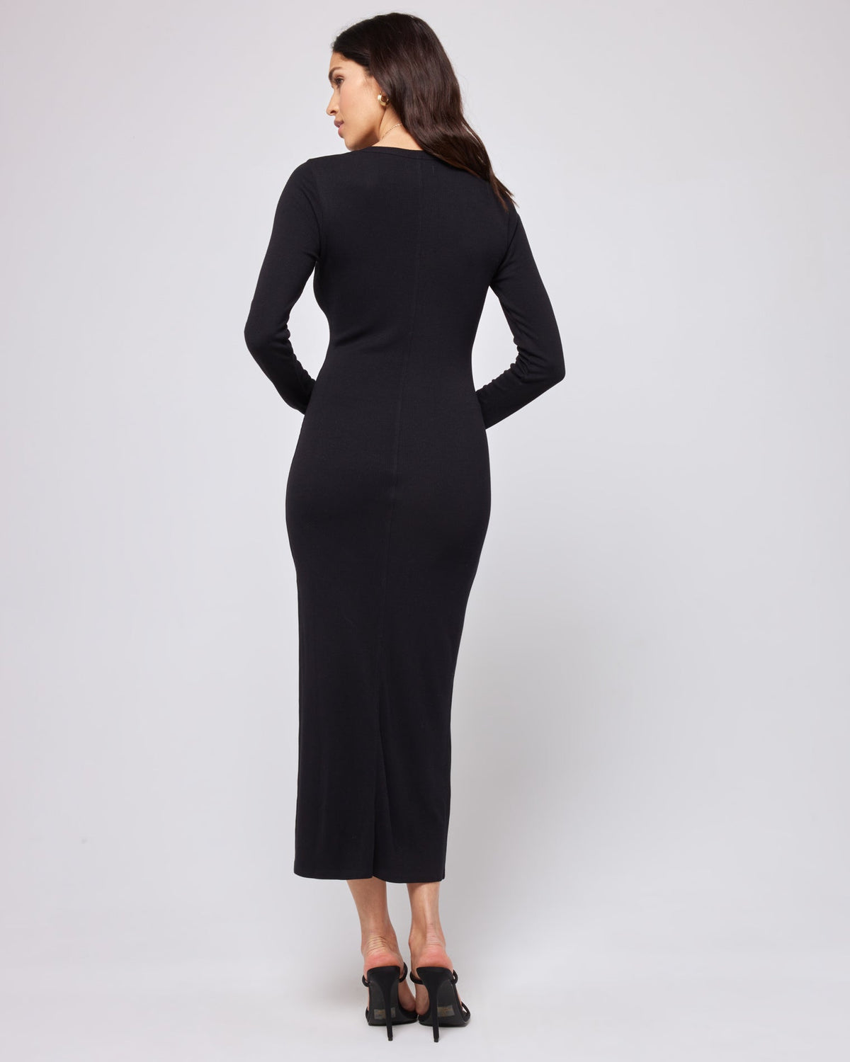 Eloise Dress - Black Black | Model: Julianna (size: S)