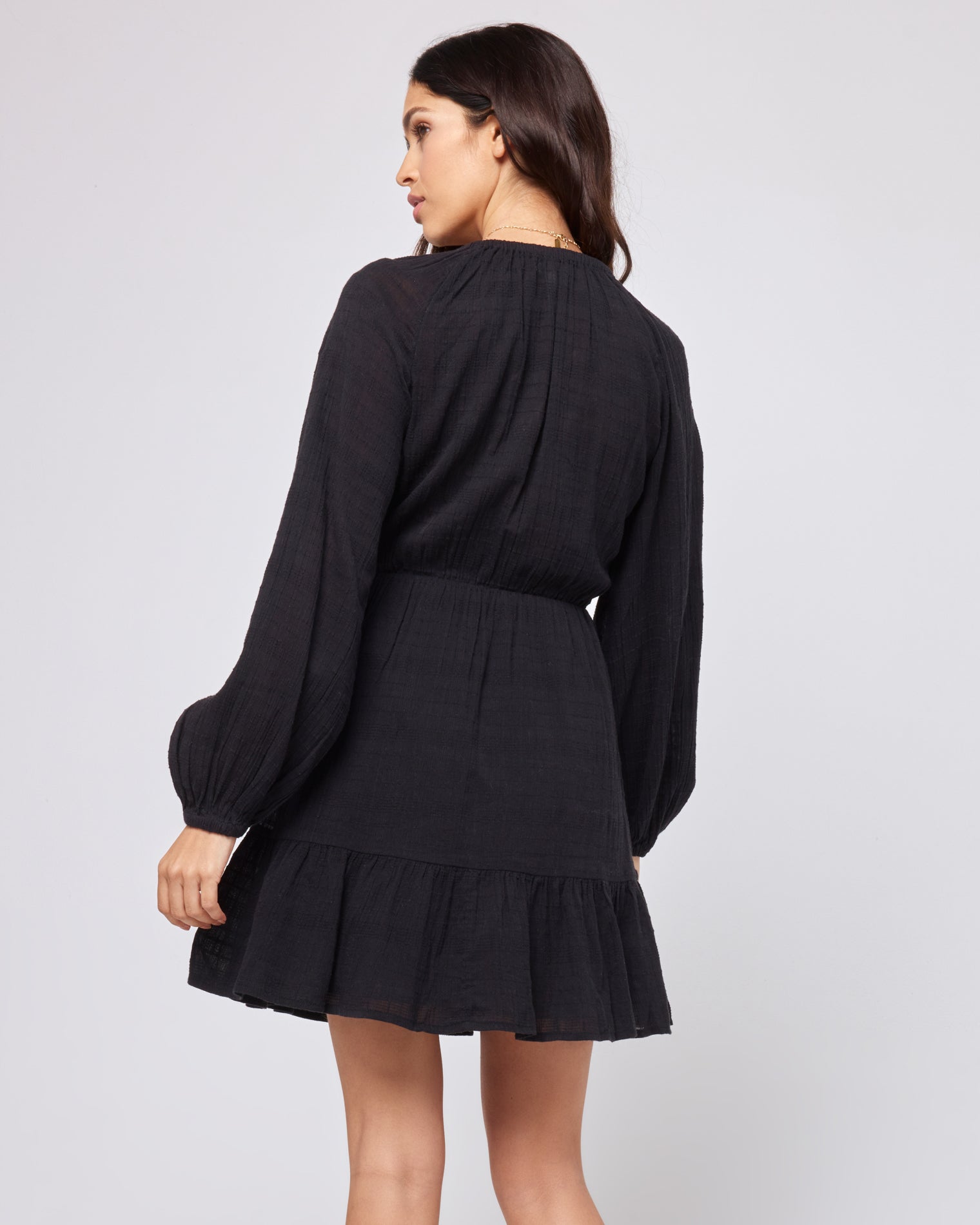 Feelin' Fine Dress - Black Black | Model: Julianna (size: S)