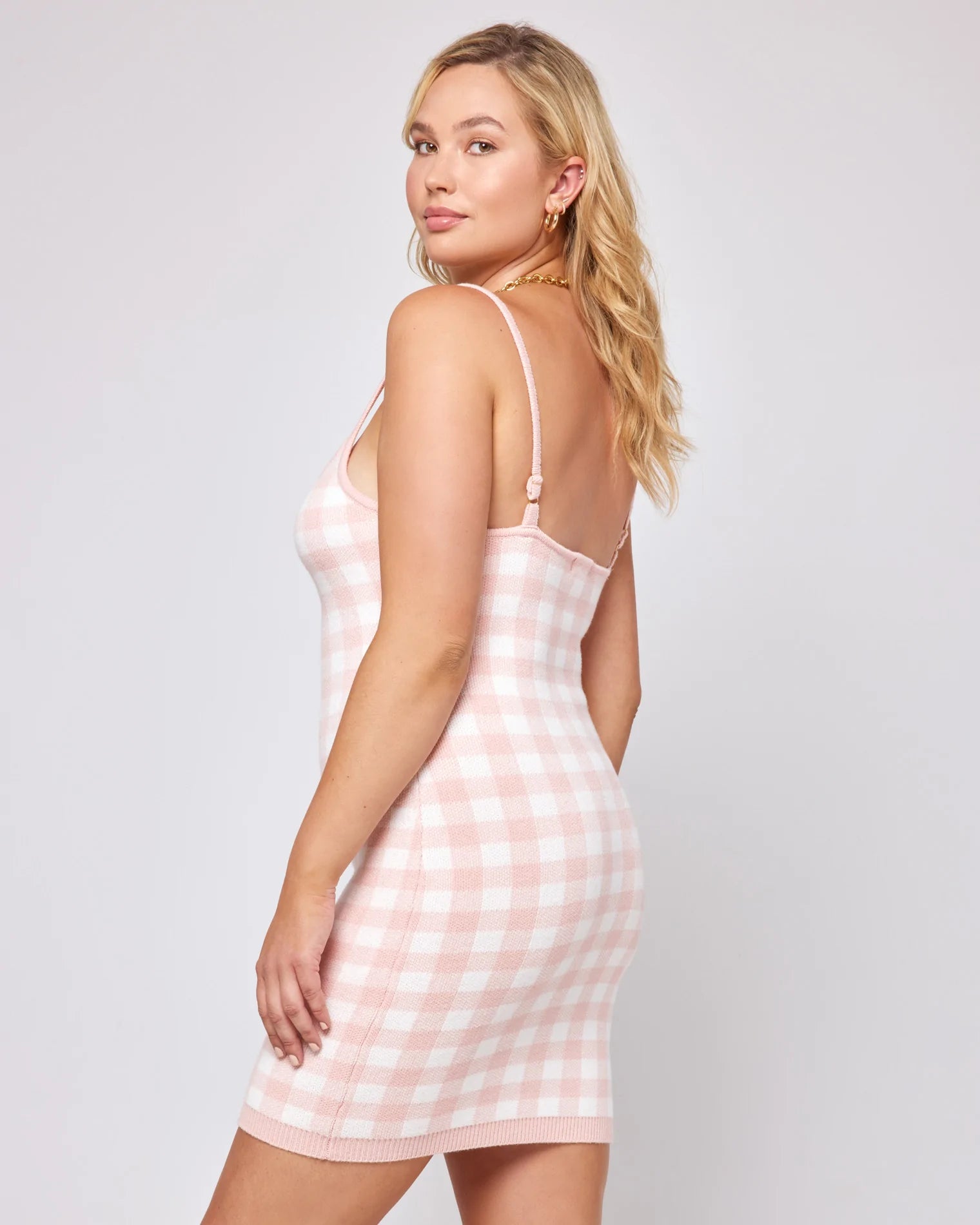 Gingham shop bodycon dress
