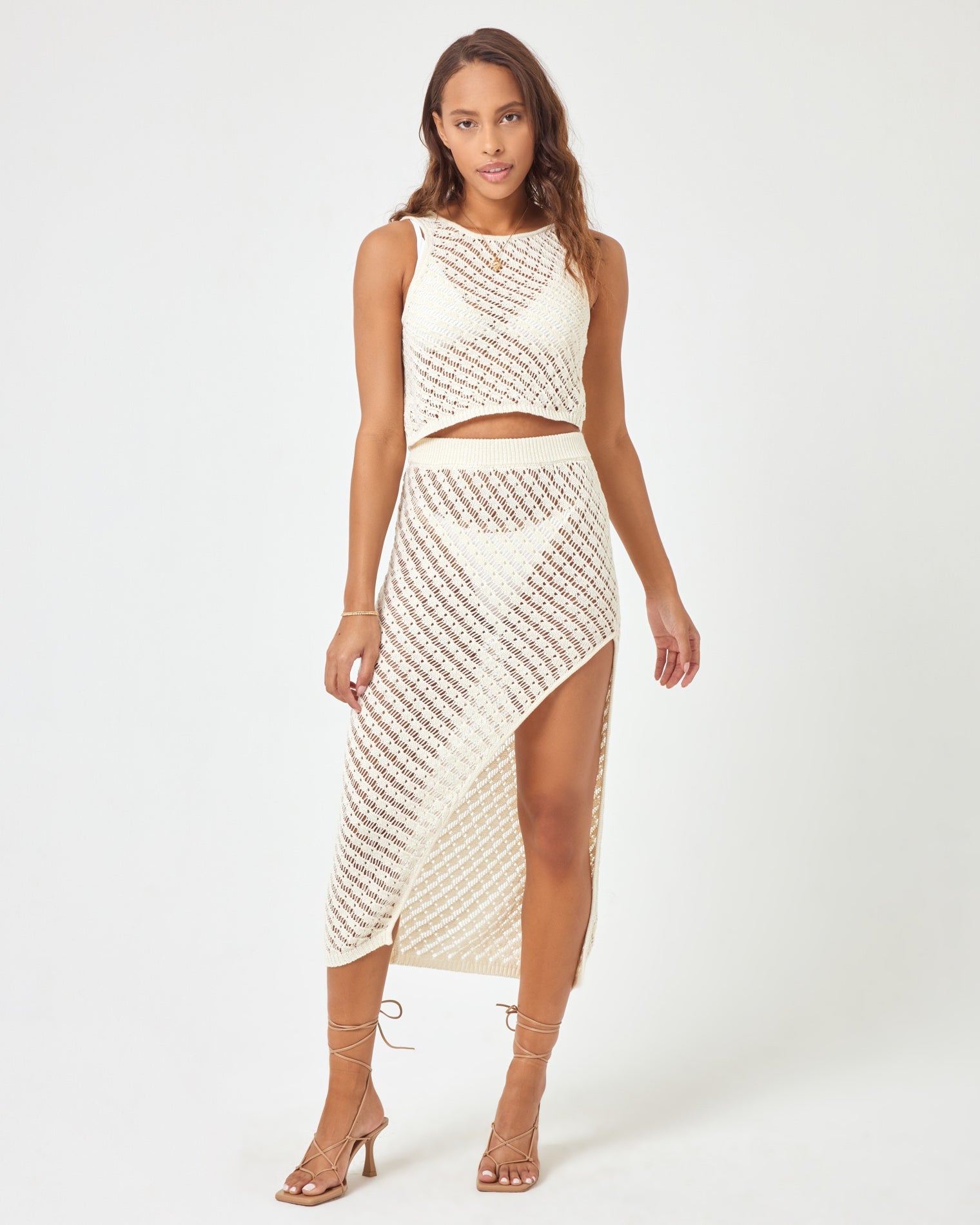 Gold Dust Skirt Cream | Model: Natalie (size: S)
