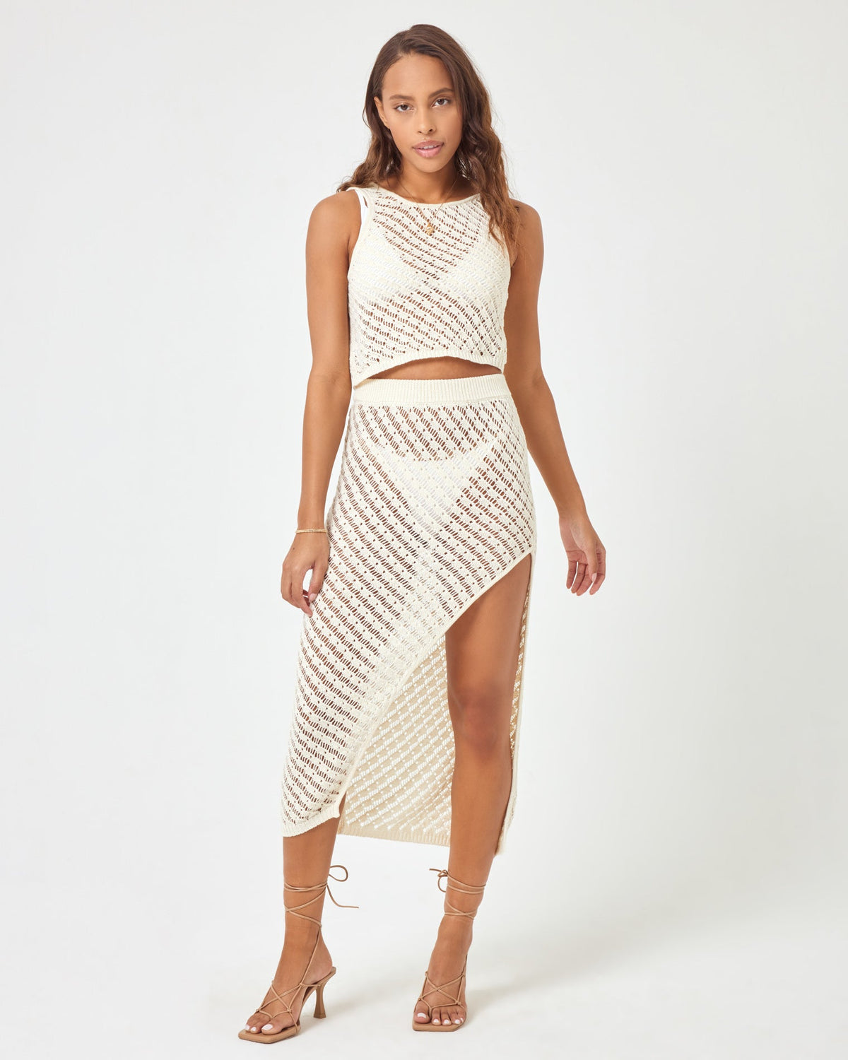 Gold Dust Skirt Cream | Model: Natalie (size: S)