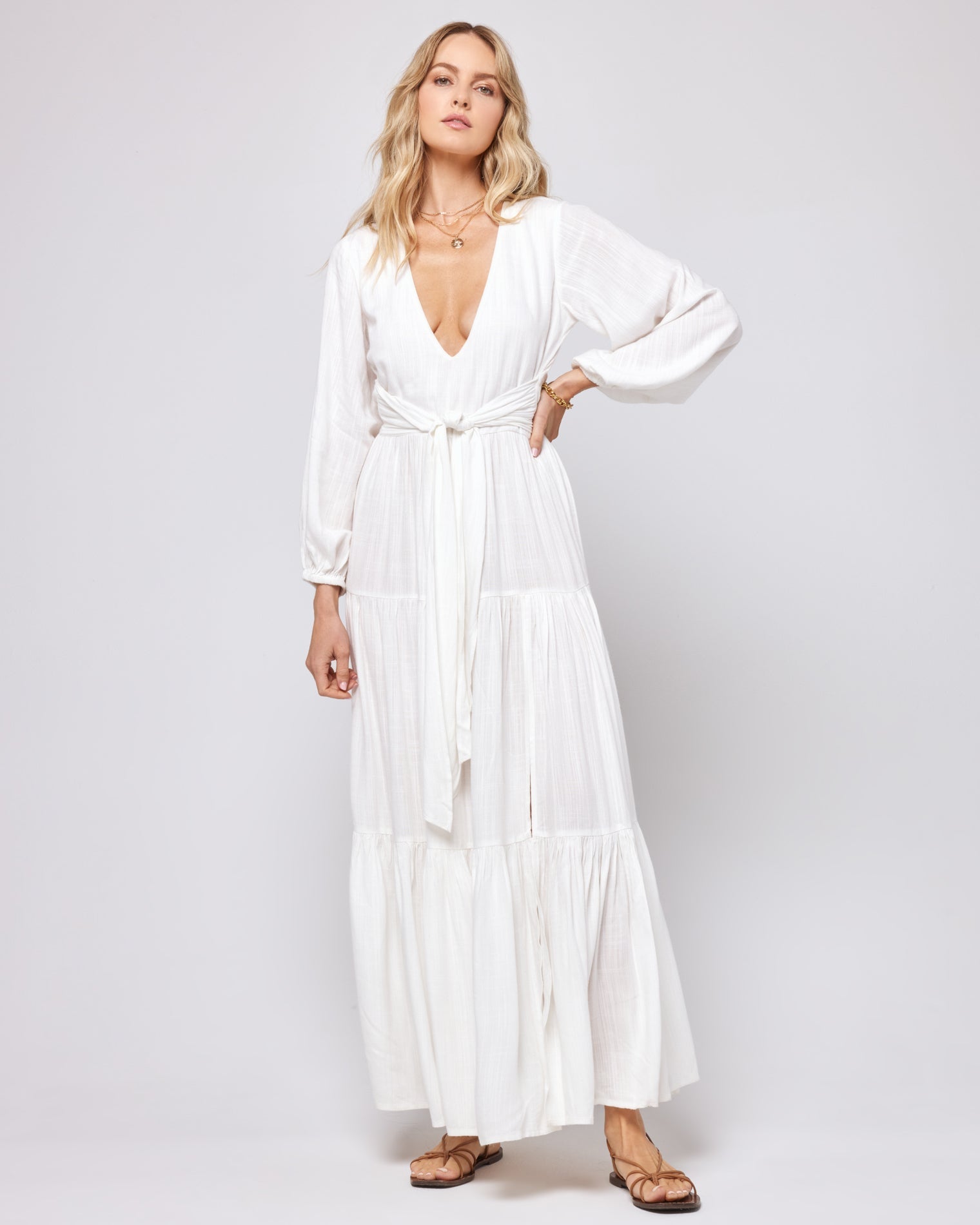Hanna Dress - Cream Cream | Model: Lura (size: S)