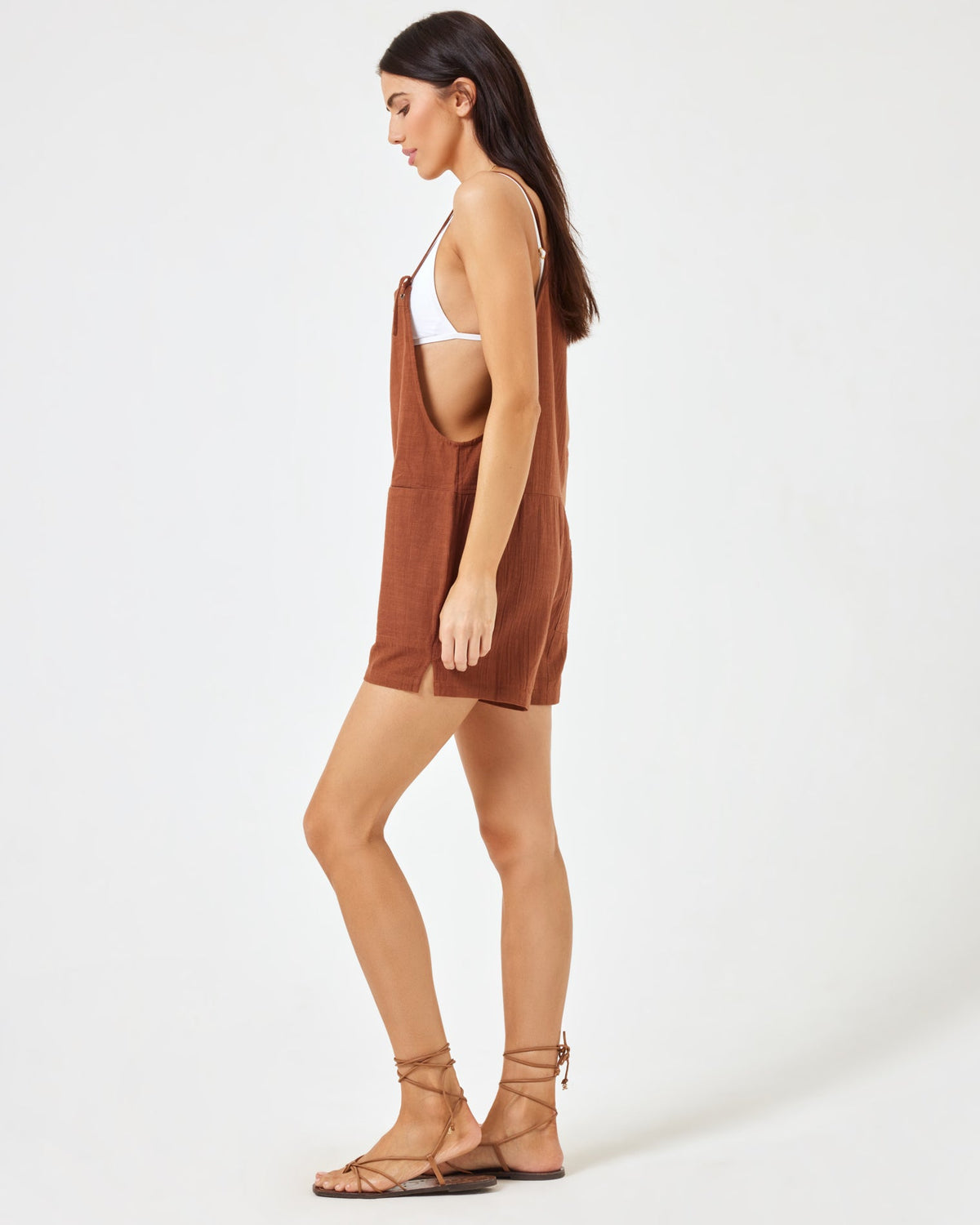 Indy Romper - Coffee Coffee | Model: Diana (size: S)