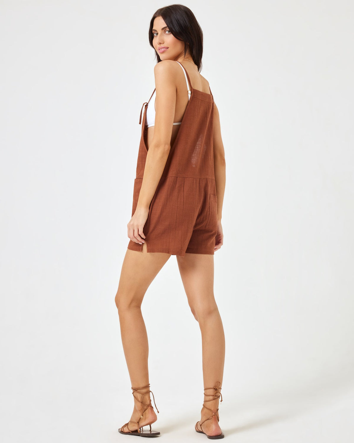 Indy Romper - Coffee Coffee | Model: Diana (size: S) | Hover